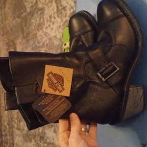 Women's Harley Davidson Boot Leather Size Sz 10 New! READ!